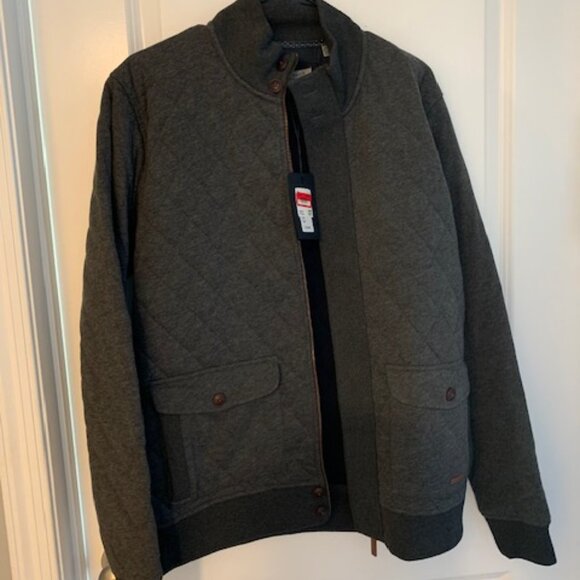 Mens Dark Gray Zip up Jacket - Picture 3 of 4